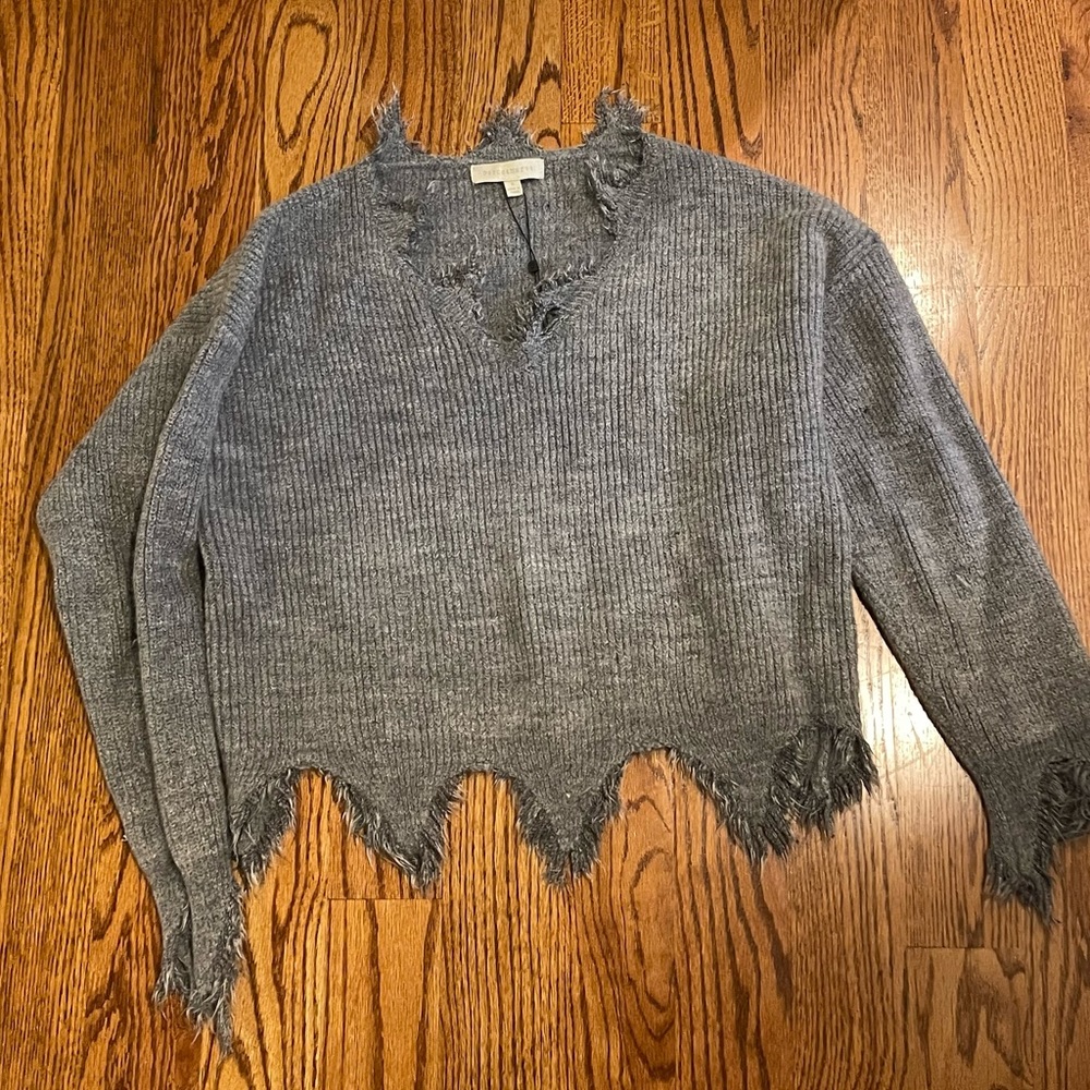 Dance & Marvel Gray v neck sweater